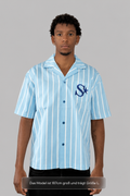 Skillstar Striped College Shirt - Sky Blue